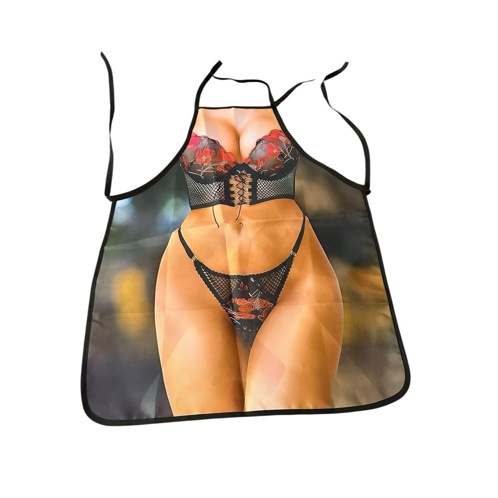NEW novelty adult ONE SIZE apron full coverage funny SEXY LADY BODY